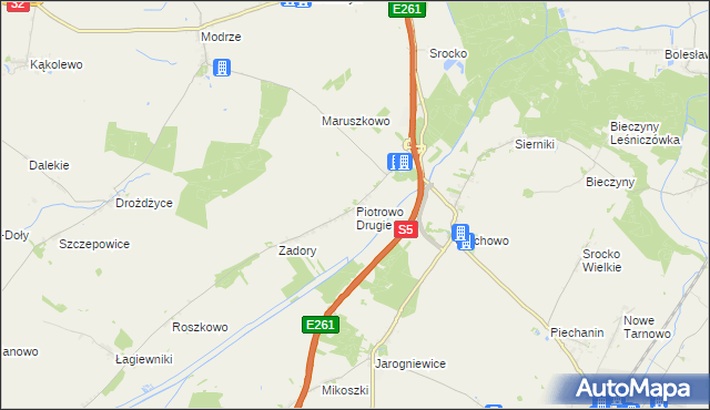 mapa Piotrowo Drugie, Piotrowo Drugie na mapie Targeo