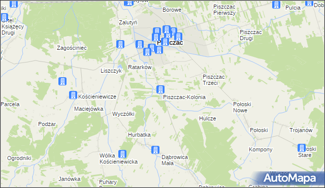 mapa Piszczac-Kolonia, Piszczac-Kolonia na mapie Targeo