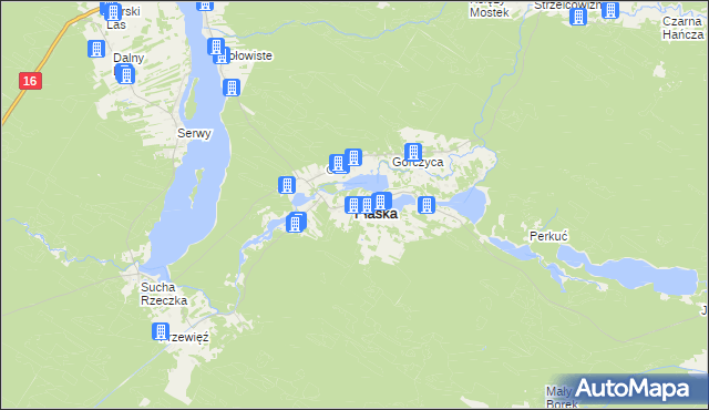 mapa Płaska, Płaska na mapie Targeo