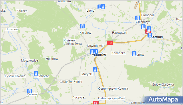 mapa Platerów, Platerów na mapie Targeo