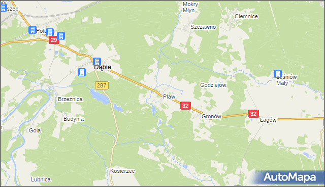 mapa Pław, Pław na mapie Targeo
