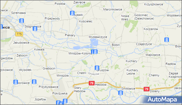 mapa Pławowice, Pławowice na mapie Targeo