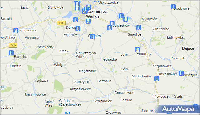 mapa Plechówka, Plechówka na mapie Targeo