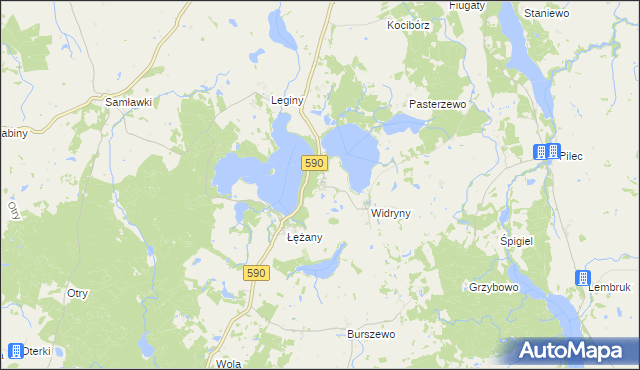 mapa Plenowo, Plenowo na mapie Targeo