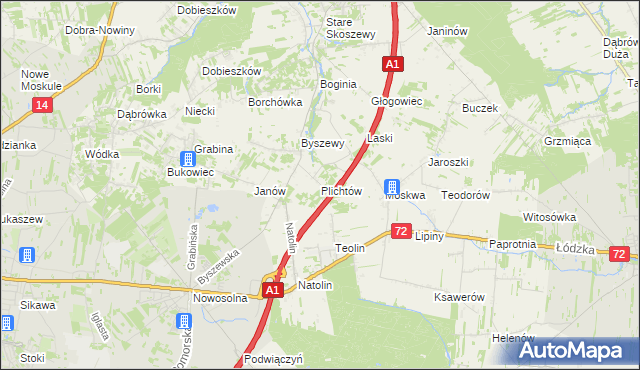 mapa Plichtów, Plichtów na mapie Targeo