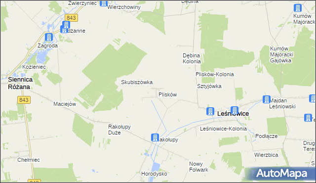 mapa Plisków, Plisków na mapie Targeo