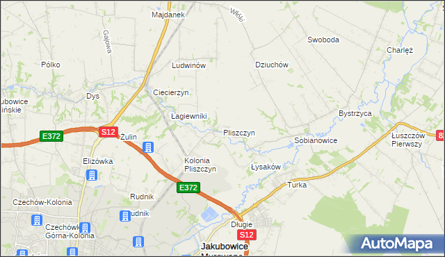 mapa Pliszczyn, Pliszczyn na mapie Targeo