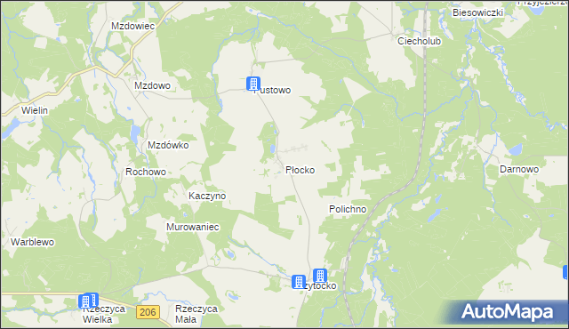 mapa Płocko, Płocko na mapie Targeo