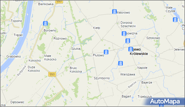 mapa Płutowo, Płutowo na mapie Targeo