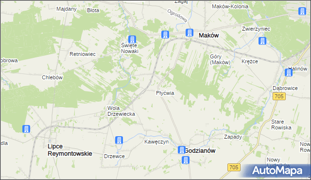 mapa Płyćwia, Płyćwia na mapie Targeo