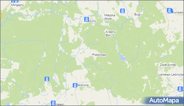 mapa Poborowo gmina Lubomino, Poborowo gmina Lubomino na mapie Targeo