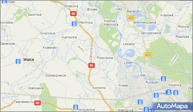mapa Poborszów, Poborszów na mapie Targeo