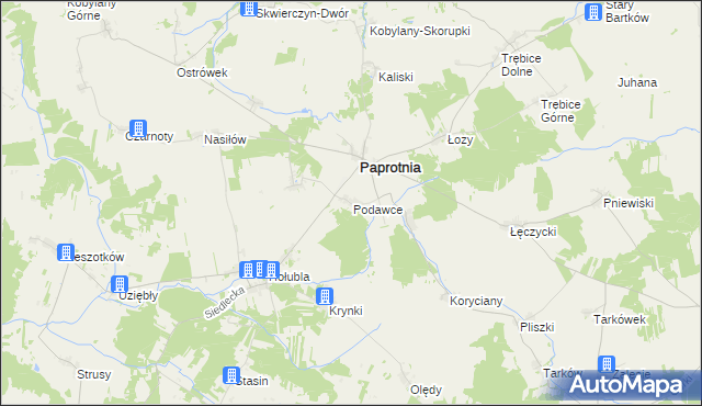 mapa Podawce, Podawce na mapie Targeo