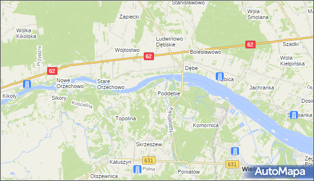 mapa Poddębie, Poddębie na mapie Targeo