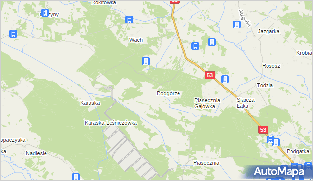 mapa Podgórze gmina Kadzidło, Podgórze gmina Kadzidło na mapie Targeo