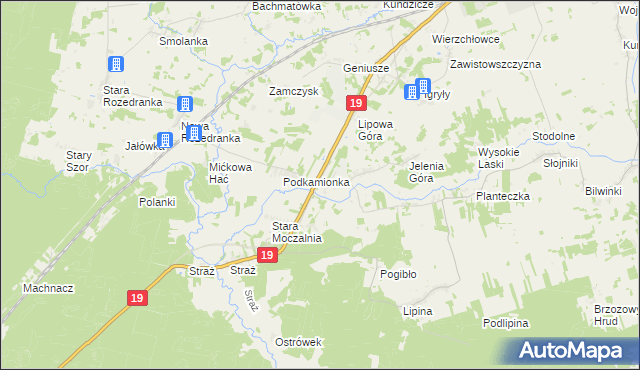 mapa Podjanowszczyzna, Podjanowszczyzna na mapie Targeo