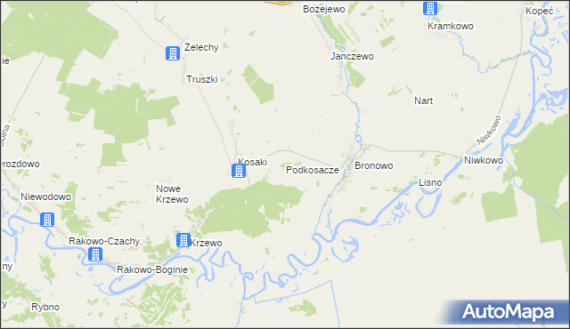 mapa Podkosacze, Podkosacze na mapie Targeo