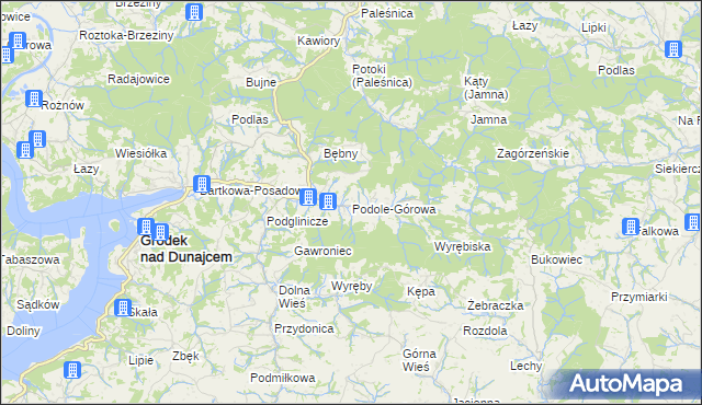 mapa Podole-Górowa, Podole-Górowa na mapie Targeo