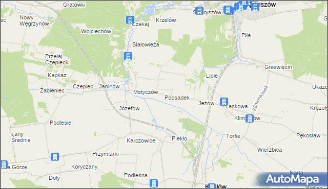 mapa Podsadek, Podsadek na mapie Targeo