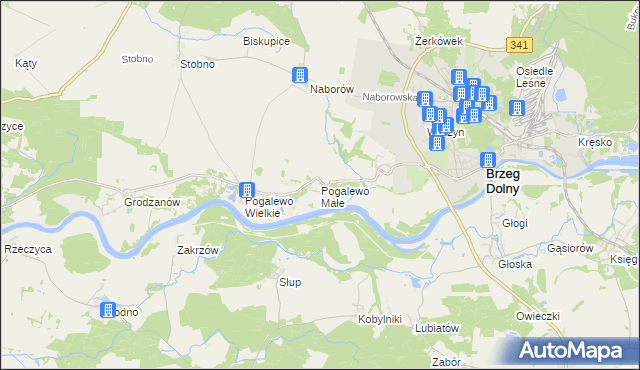 mapa Pogalewo Małe, Pogalewo Małe na mapie Targeo