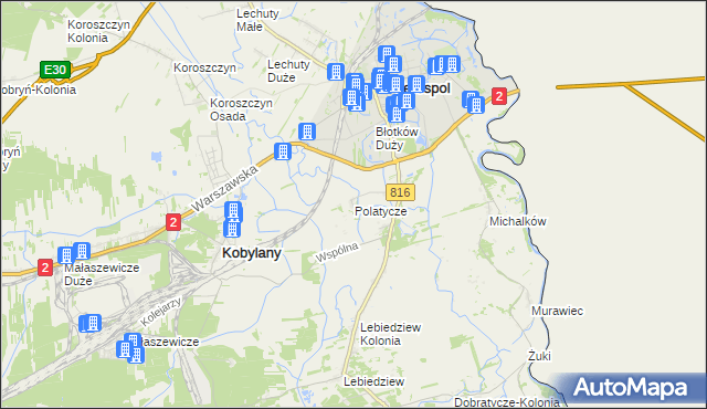 mapa Polatycze, Polatycze na mapie Targeo