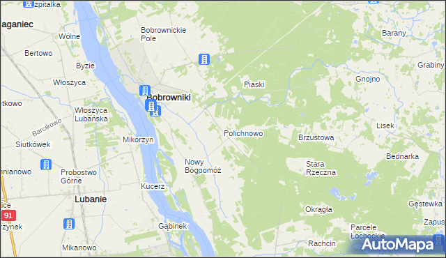 mapa Polichnowo, Polichnowo na mapie Targeo