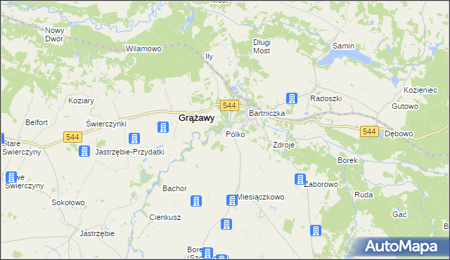 mapa Pólko gmina Górzno, Pólko gmina Górzno na mapie Targeo