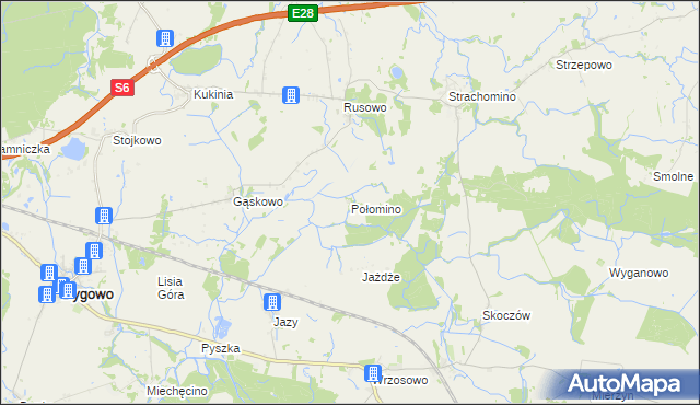 mapa Połomino, Połomino na mapie Targeo