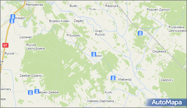 mapa Połoń, Połoń na mapie Targeo