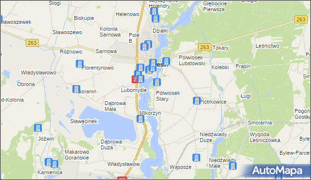 mapa Półwiosek Stary, Półwiosek Stary na mapie Targeo