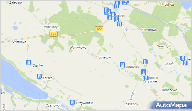 mapa Pomietów, Pomietów na mapie Targeo