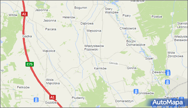 mapa Popów Głowieński, Popów Głowieński na mapie Targeo