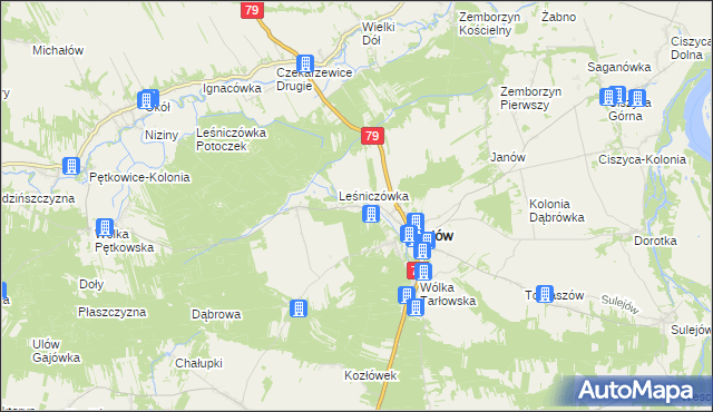 mapa Potoczek gmina Tarłów, Potoczek gmina Tarłów na mapie Targeo