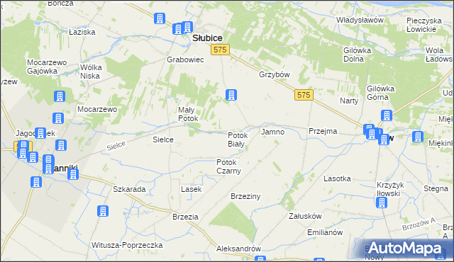 mapa Potok Biały, Potok Biały na mapie Targeo