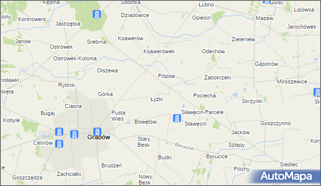 mapa Potrzasków, Potrzasków na mapie Targeo