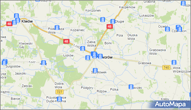 mapa Potworów powiat przysuski, Potworów powiat przysuski na mapie Targeo