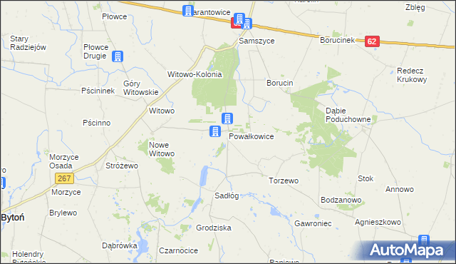 mapa Powałkowice, Powałkowice na mapie Targeo