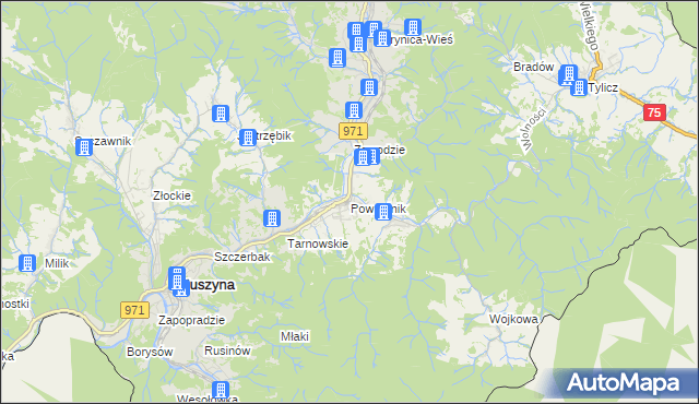mapa Powroźnik, Powroźnik na mapie Targeo