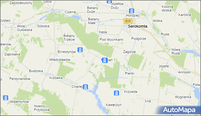mapa Poznań gmina Serokomla, Poznań gmina Serokomla na mapie Targeo