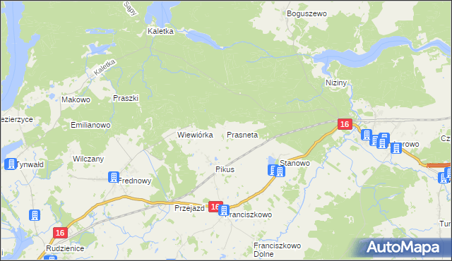 mapa Prasneta, Prasneta na mapie Targeo