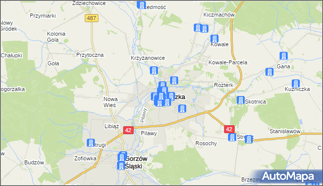 mapa Praszka, Praszka na mapie Targeo