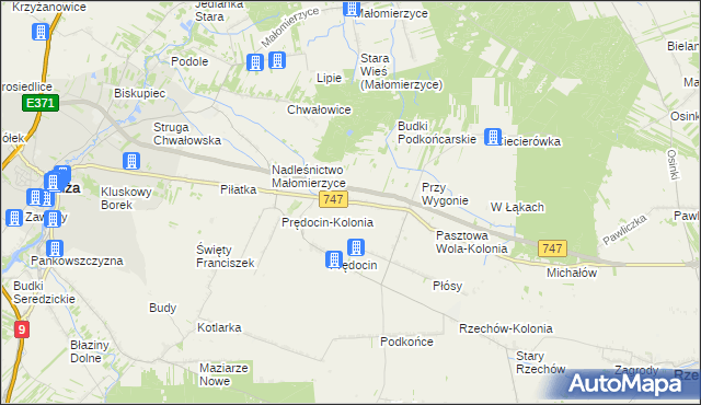 mapa Prędocinek, Prędocinek na mapie Targeo
