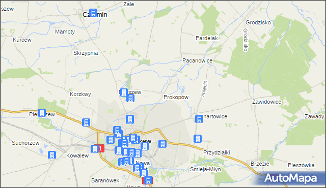 mapa Prokopów, Prokopów na mapie Targeo