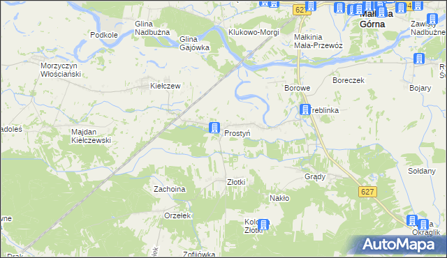 mapa Prostyń, Prostyń na mapie Targeo