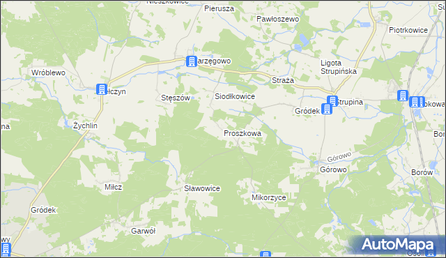 mapa Proszkowa, Proszkowa na mapie Targeo