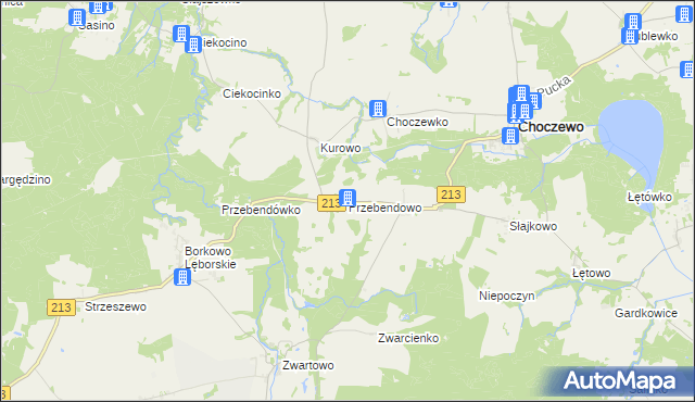 mapa Przebendowo, Przebendowo na mapie Targeo