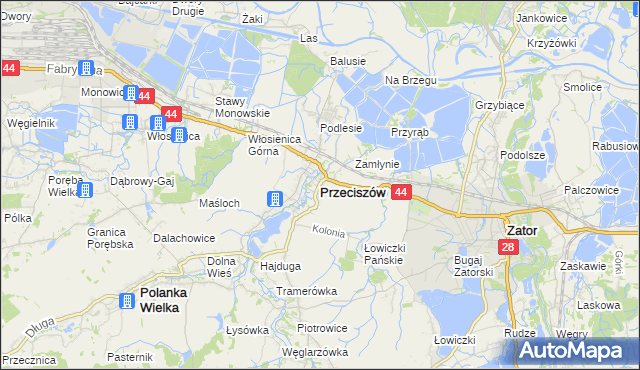 mapa Przeciszów, Przeciszów na mapie Targeo