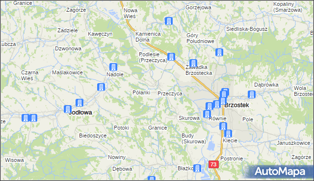 mapa Przeczyca, Przeczyca na mapie Targeo