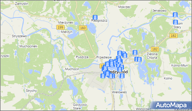 mapa Przedlesie, Przedlesie na mapie Targeo