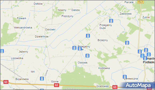 mapa Przegaliny Małe, Przegaliny Małe na mapie Targeo